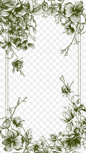 PSD psd vector garden themed postcard design with a trellis frame style cou cnc die cut tattoo design (design pocztówek w tematyce ogrodu wektorowego z ramą tralicową)