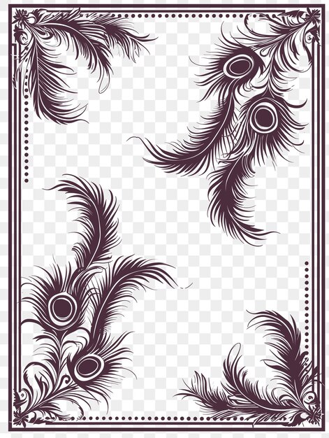 Psd vector gatsby ispirato a cartoline postali con uno stile di cornice opulento cnc die cut tattoo design