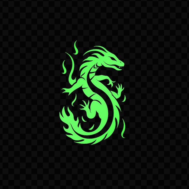 Psd Vector Legendary Salamander Logo Z Płomieniami I Ogonem Dla Decoratio Creative Design Tattoo Ink