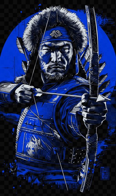 Psd vector of vivid and intricate warrior and medieval portraits in vector and digital art tshirt