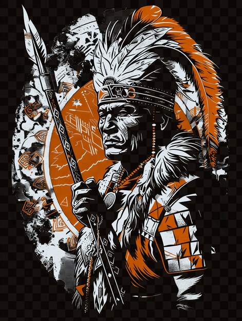 PSD psd vector of vivid and intricate warrior and medieval portraits in vector and digital art tshirt