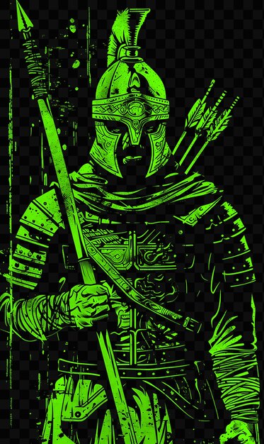 Psd vector of vivid and intricate warrior and medieval portraits in vector and digital art tshirt