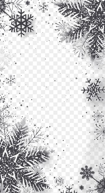 PSD psd vector winter postcard design with a snowflake frame style adorned cnc die cut tattoo design