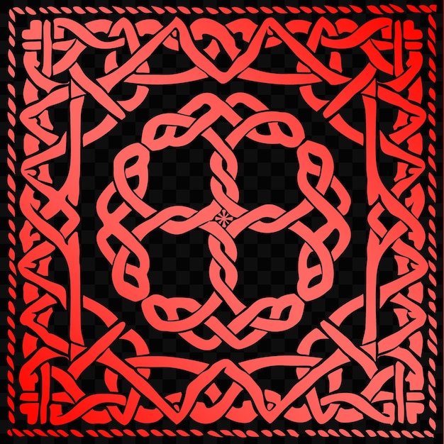 PSD psd vector woven placemat folk art with celtic knotwork and cross symbo die cut tattoo ink design
