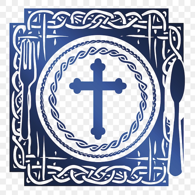 PSD psd vector woven placemat folk art with celtic knotwork and cross symbo die cut tattoo ink design