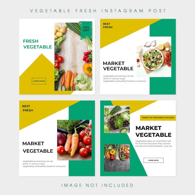 Psd vegetables food design для социальных сетей и шаблонов постов в instagram