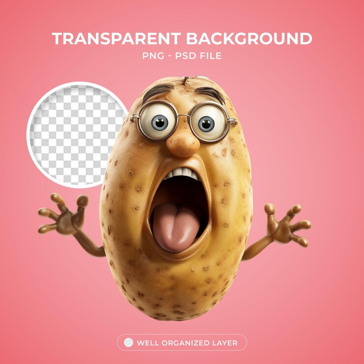 PSD psd vegetables halloween cartoon png transparent background