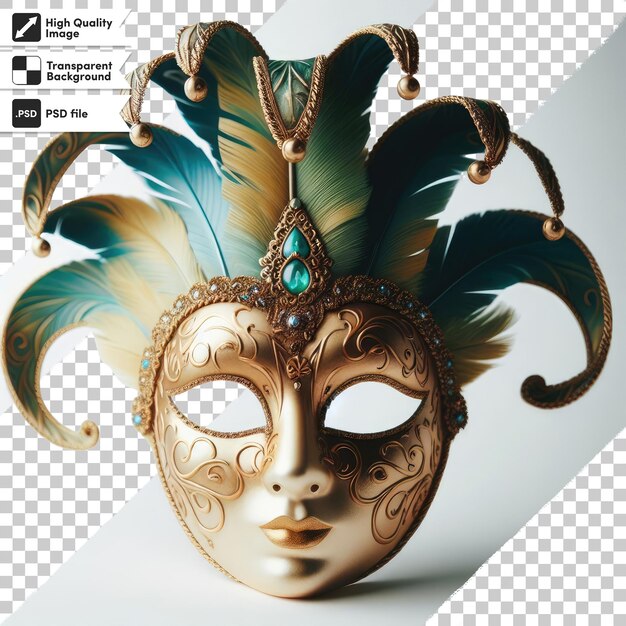 PSD Венецианская карнавальная маска psd на прозрачном фоне с редактируемым слоем маски