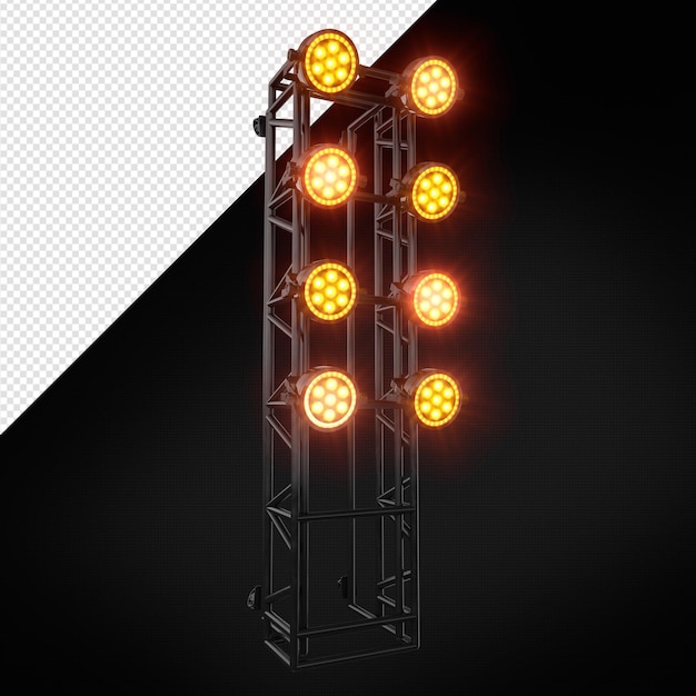 PSD-verlichtingstoren met verlichte lichtkanonnen