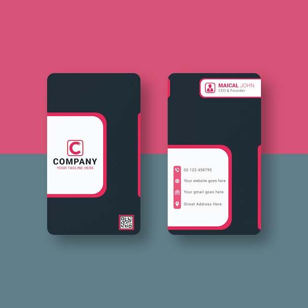 PSD psd vertical business card template