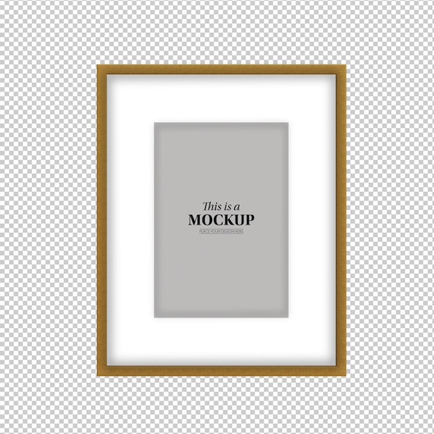 PSD Verticale Foto Gele Frame Mockup