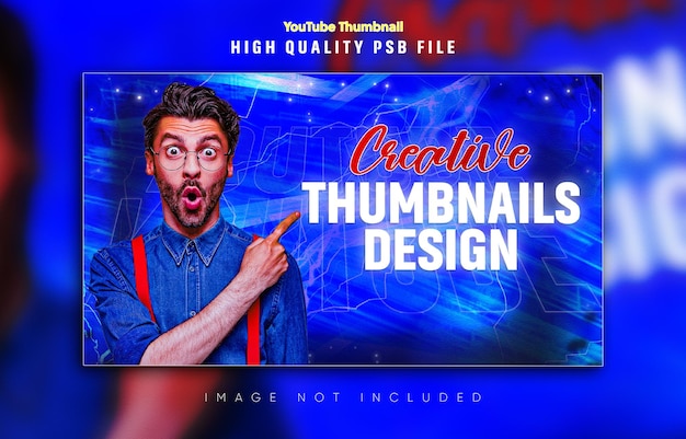 Psd video review youtube channel thumbnail and web banner