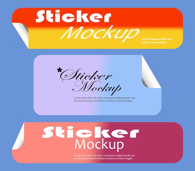 PSD vierkante sticker voor mockup