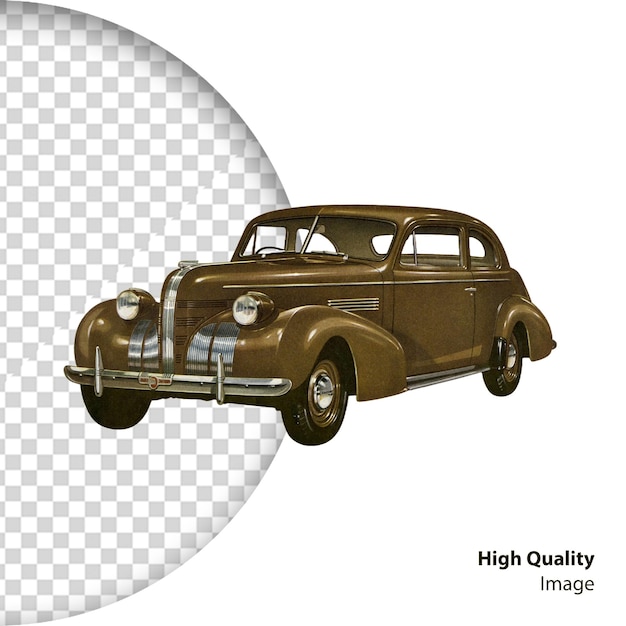 PSD psd vintage car isolated on a transparent background