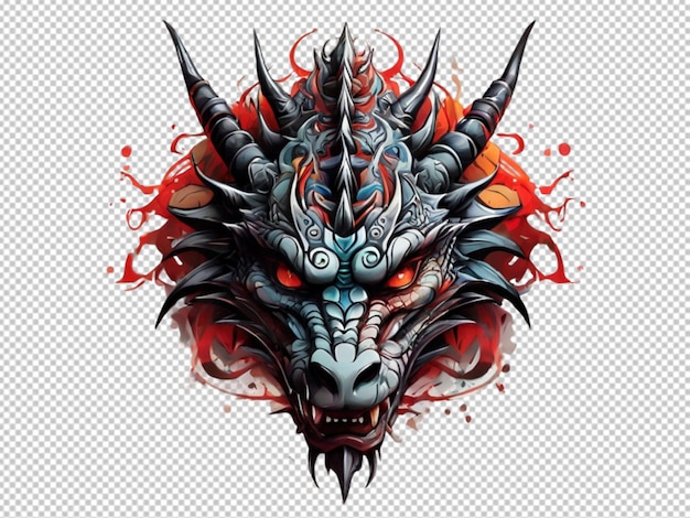 PSD psd of a vintage dragon tattoo