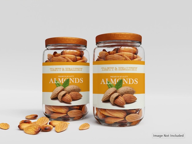 PSD psd vintage nuts jar mockup