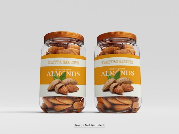 PSD psd vintage nuts jar mockup