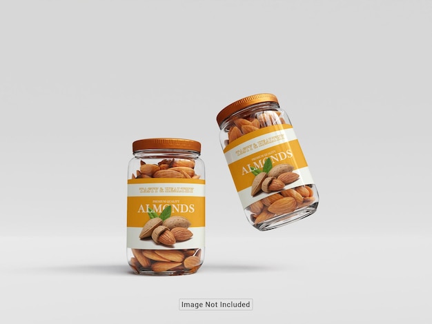 PSD psd vintage nuts jar mockup