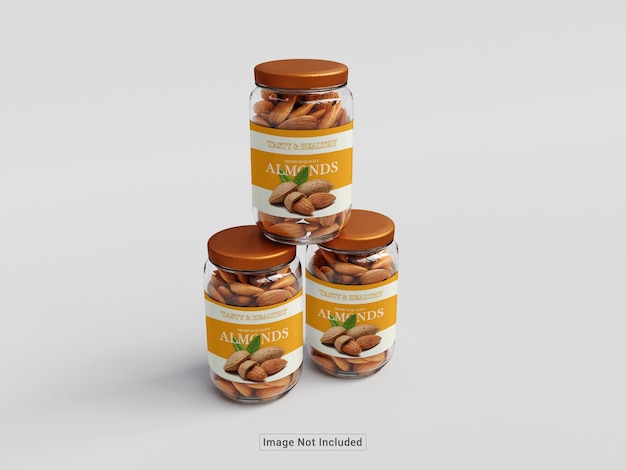 psd vintage nuts jar mockup