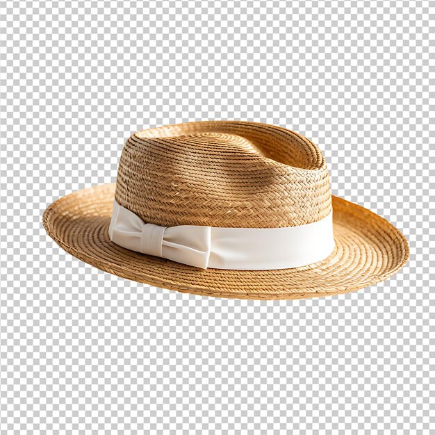 PSD psd vintage sun straw hat with ribbon isolated premium psd