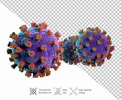 PSD psd virus isolated on transparent background