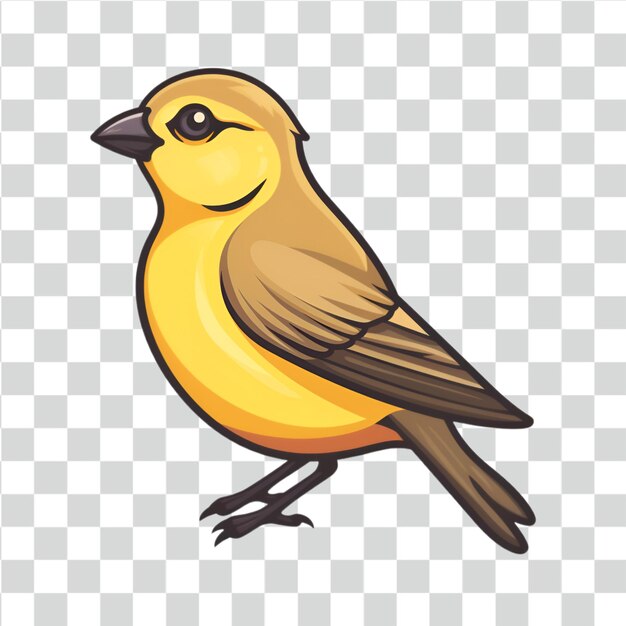 Psd vogel clipart op doorzichtige achtergrond