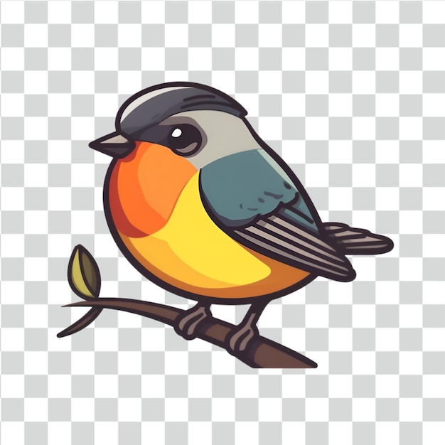 Psd vogel clipart op doorzichtige achtergrond