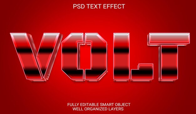 PSD psd ボルト 編集可能なテキストエフェクト