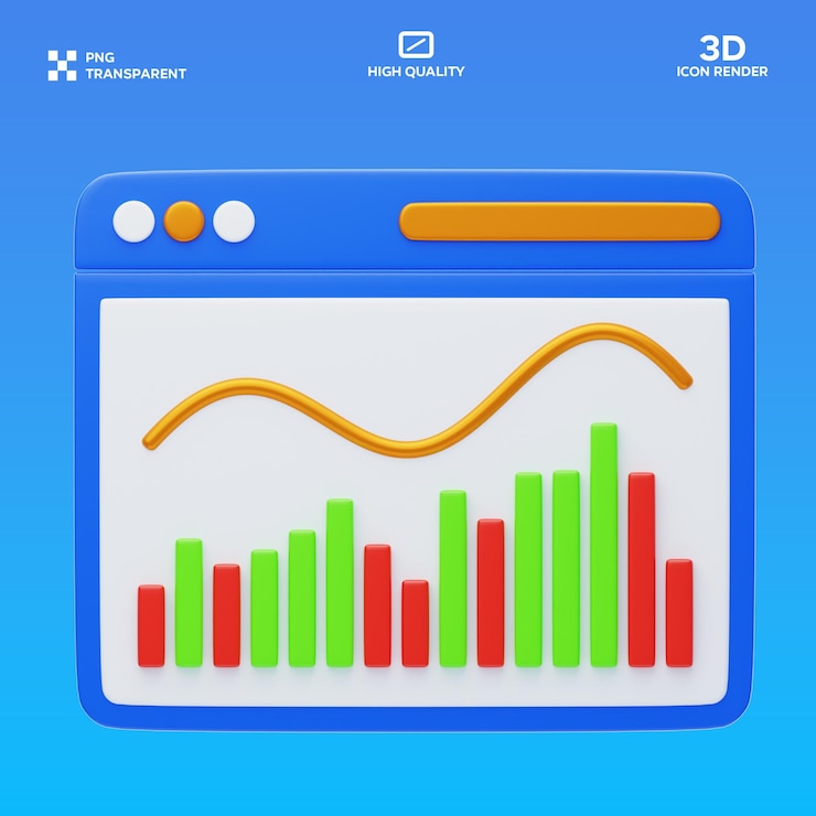 PSD psd volume indicator 3d illustration