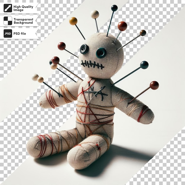 PSD psd voodoo doll magia occulta su sfondo trasparente con strato di maschera modificabile