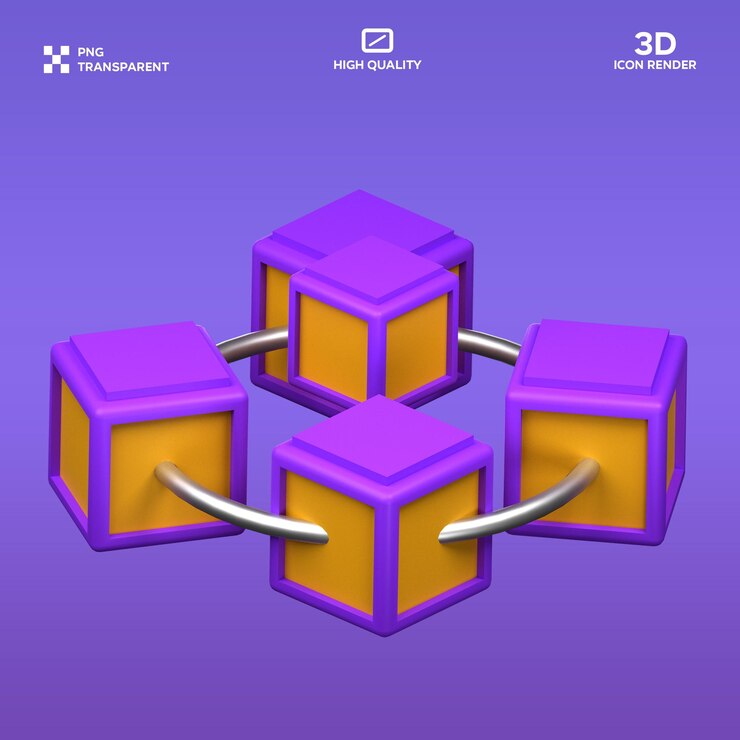 PSD psd vr blockchain 3d illustration