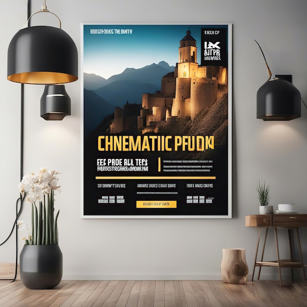 Download gratuito di mockup di poster da parete psd