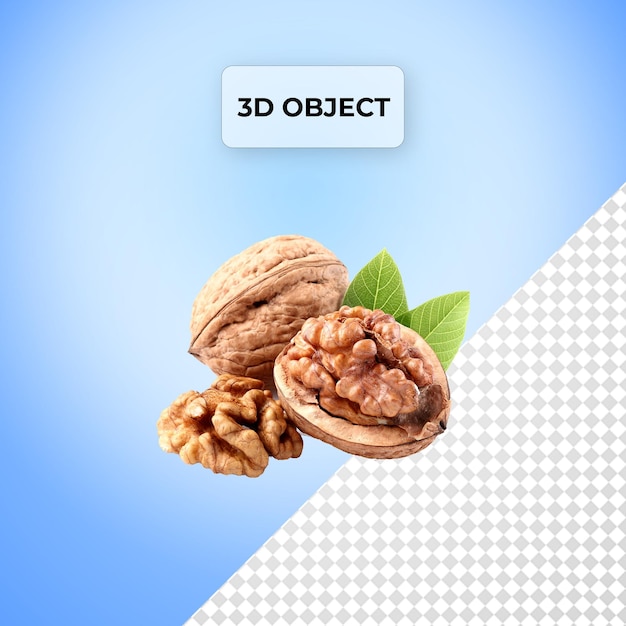 Psd walnut png transparante achtergrond