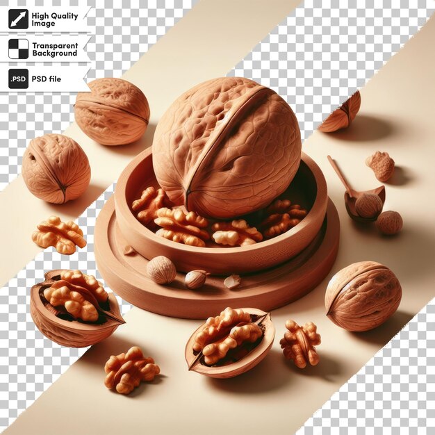 PSD psd walnuts on transparent background