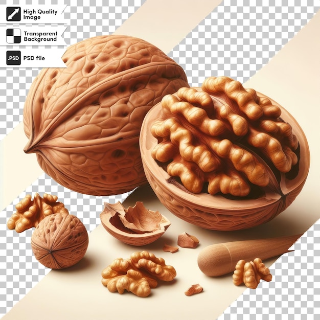 PSD psd walnuts on transparent background