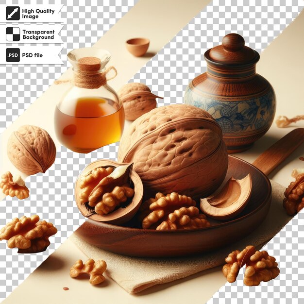 PSD psd walnuts on transparent background