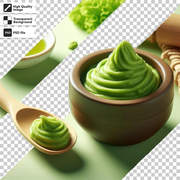 PSD psd wasabi on a bowl on transparent background