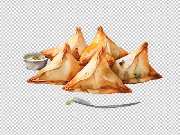 PSD psd of a water color art of samosa