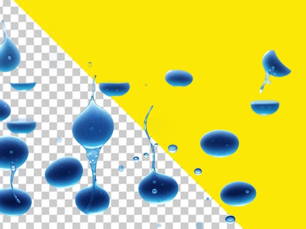 Psd of a water drops on transparent background