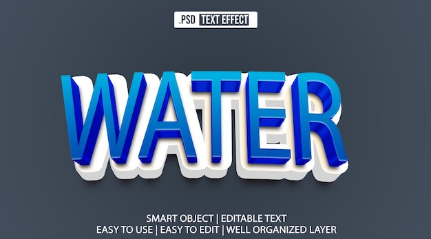 PSD water editable psd text effect