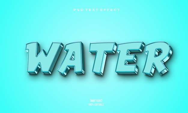 psd water text style effect