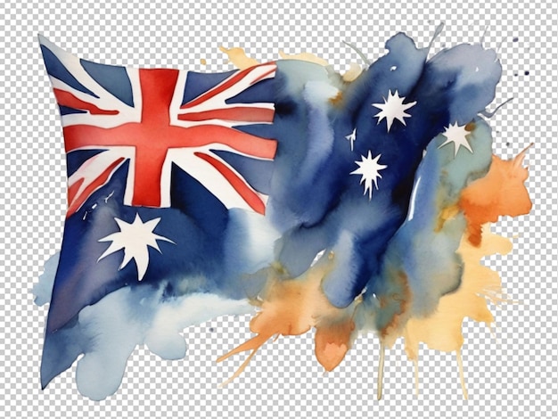 Psd of a watercolor art of a australian flag