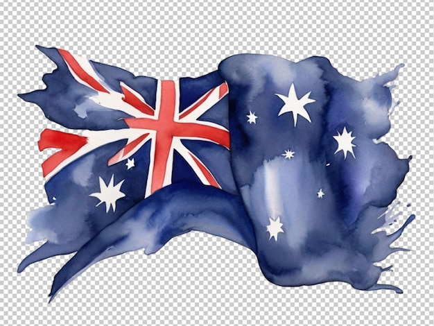 Psd of a watercolor art of a australian flag