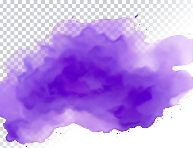 PSD psd waterverf violette vlek transparante achtergrond bewerkbare kleur