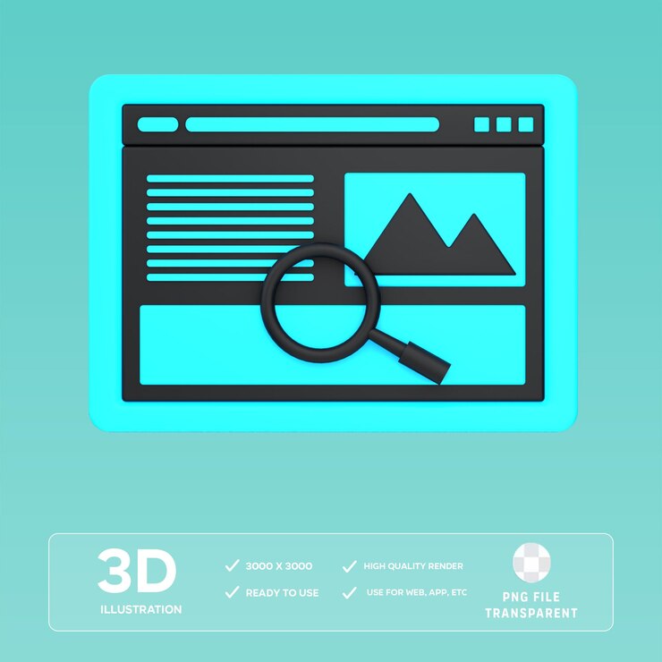 PSD psd web analytics 3d illustration