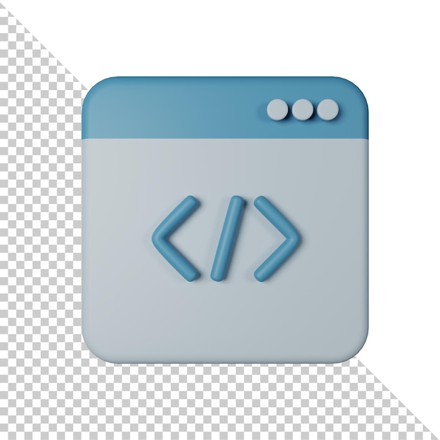 PSD Web Development 3D ikona ilustracja