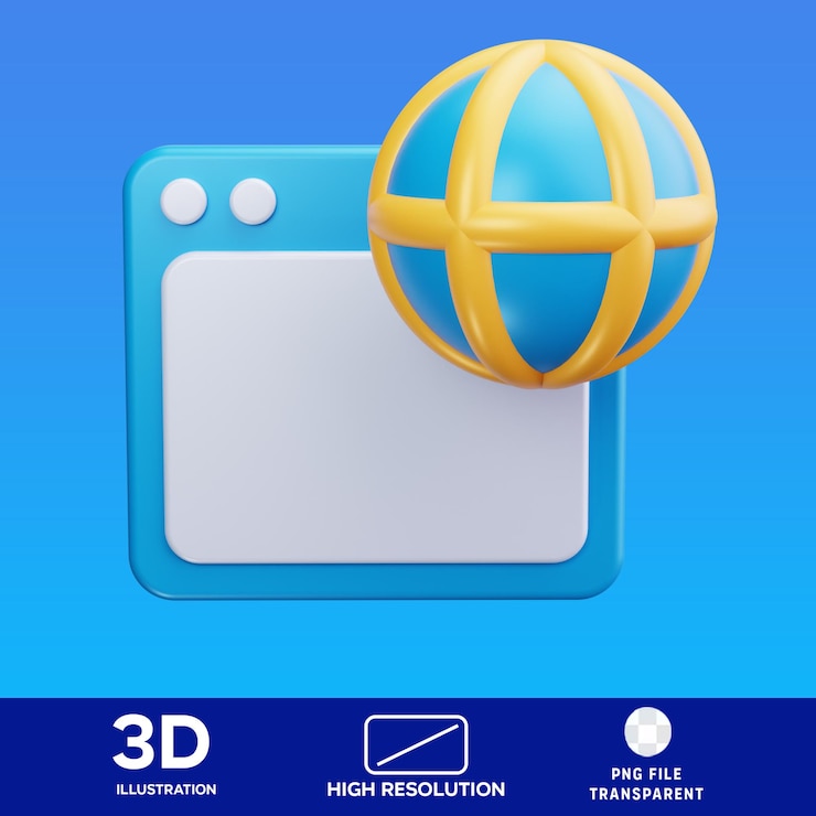 PSD psd web wevsite 3d illustration