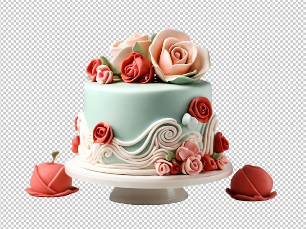 Psd of a wedding cake on transparent background