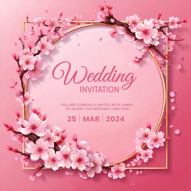 PSD wedding invitation cards elegant beautiful background