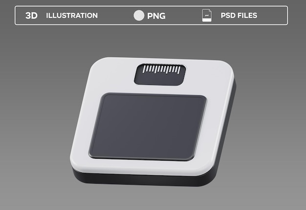 psd weigher 3d illustration
